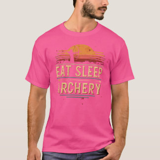 T-shirt Mangez Sleep Archery Enthousiaste Sunset