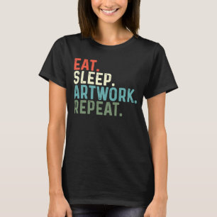 T-shirt Mangez Sleep Artwork Professeur de répétition