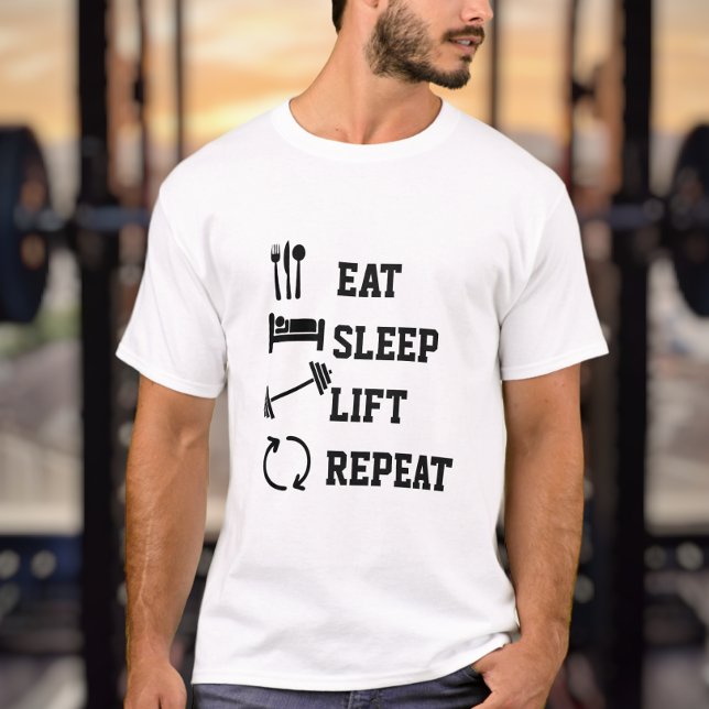 T-shirt Mangez Sleep Ascenseur Répétez Gymnase de poids (Créateur téléchargé)