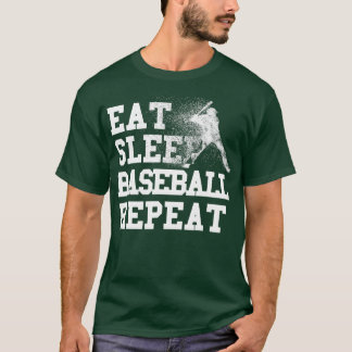 T-shirt Mangez Sleep Baseball Répéter Funny Baseball Vinta
