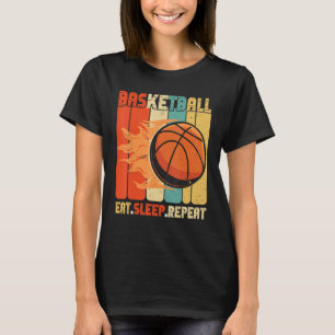 T-shirt Mangez Sleep Basketball Répéter Basketball Sports