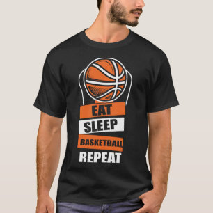 T-shirt Mangez Sleep Basketball Répéter Lecteur Entraîneur