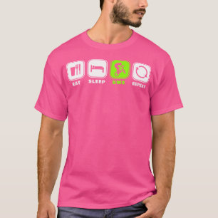 T-shirt Mangez Sleep Bmx Répéter Bicycle Drôle Motocross