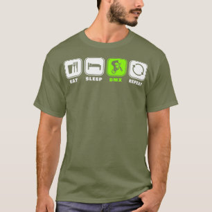 T-shirt Mangez Sleep BMX Répéter Bicycle Funny Motocross
