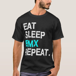 T-shirt Mangez Sleep BMX Répéter course vélo pour femmes H