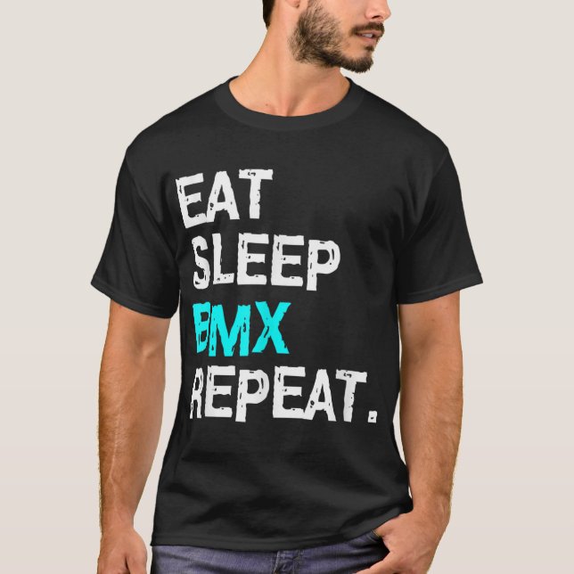 T-shirt Mangez Sleep BMX Répéter course vélo pour femmes H (Devant)