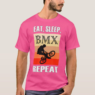 T-shirt Mangez Sleep Bmx Répéter Vélo Vélo Vélo Vélo Vélo