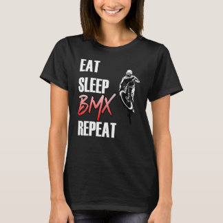 T-shirt Mangez Sleep Bmx Répéter Vélo Vélo Vélo Vélo Vélo