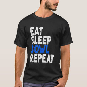 T-shirt Mangez Sleep Bowl Répéter Bowling Tee