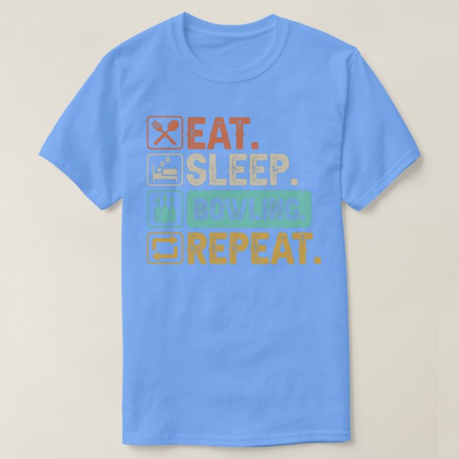 T-shirt Mangez Sleep Bowling Repeat s Limited Edition T (Design devant)