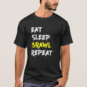 T-shirt Mangez Sleep Brawl Répétez Gamer Gamer Game Étoile