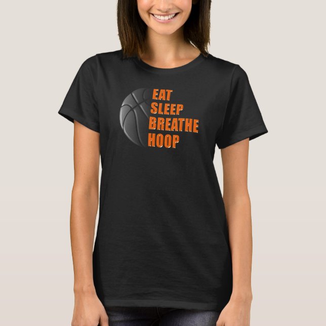 T-shirt Mangez Sleep Breathe Hoop - Basketball (Devant)