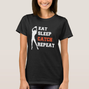 T-shirt Mangez Sleep Catch Répéter Wild Receiver Football