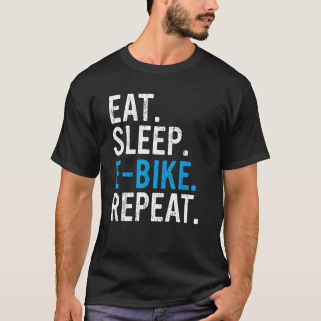 T-shirt Mangez Sleep E Vélo Répéter E MTB 3 (Devant)