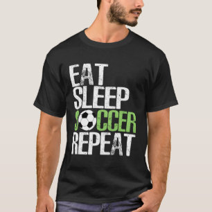 T-shirt Mangez Sleep Football Répéter Sport Player
