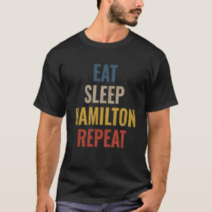 T-shirt Mangez Sleep Hamilton Répéter Vintage Hamilton Pul