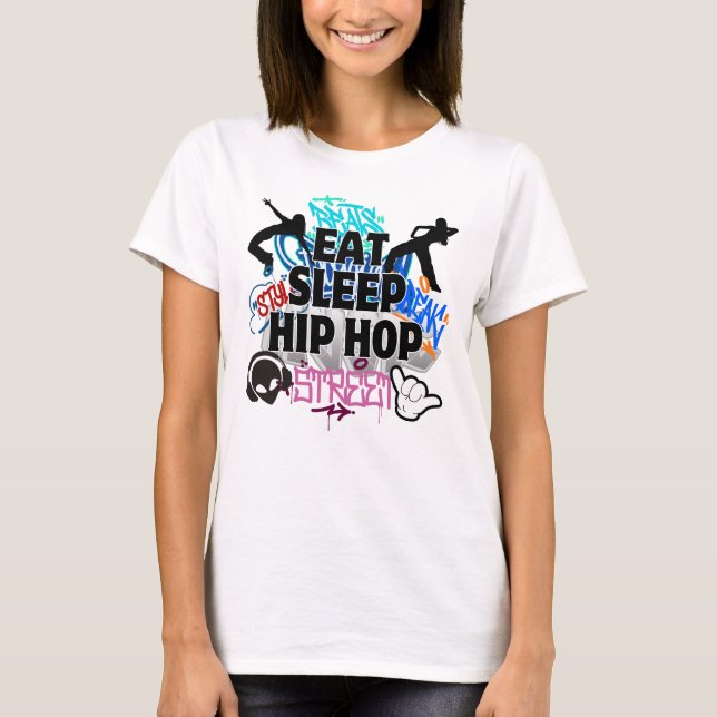T-shirt Mangez Sleep Hiphop.w (Devant)