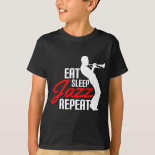 T-shirt Mangez Sleep Jazz Repeat Cool pour les amateurs de
