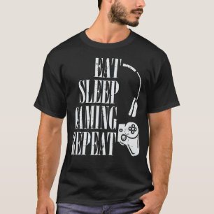 T-shirt Mangez Sleep Jeu Répéter Funny Joueur Garçons Enfa