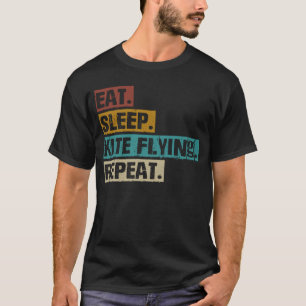 T-shirt Mangez Sleep Kite Flying Répéter Vintage Kite Flye