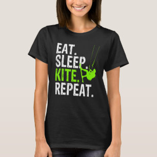 T-shirt Mangez Sleep Kite Repeat - Kitesurf