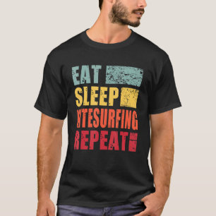 T-shirt Mangez Sleep Kite Surfing Répéter