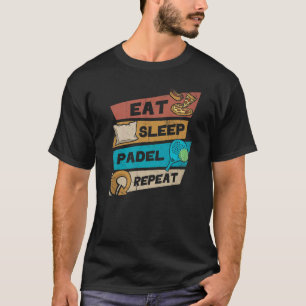 T-shirt Mangez Sleep Padel Répéter Rétro Pour Les Ventilat