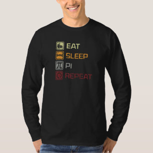 T-shirt Mangez Sleep Pi Répéter Jour 3 14 Mars 14 Math Vin