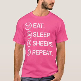T-shirt Mangez Sleep Répéter Funny Mouton Lover Whisperer