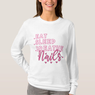 T-shirt Mangez Sleep Respire Citation des ongles pour les