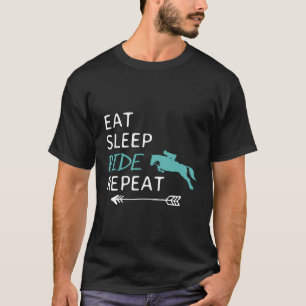 T-shirt Mangez Sleep Ride Horses Répéter Horseback équitat