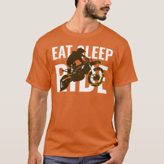 T-shirt Mangez Sleep Ride Motocross Moto Sport Pop Art