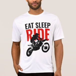 T-shirt Mangez Sleep Ride Motocross Moto Sport Pop Art