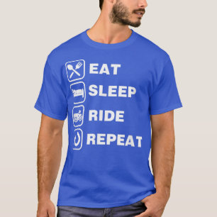 T-shirt Mangez Sleep Ride Répéter Motorcycle Biker 462