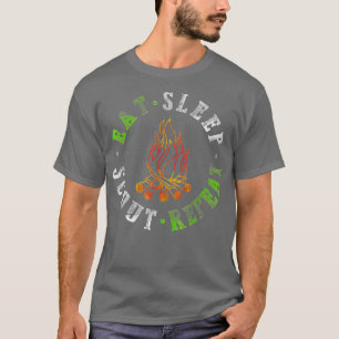 T-shirt Mangez Sleep Scout Répéter Camping Scouting Lover