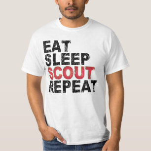 T-shirt Mangez Sleep Scout Répéter Funny Scouting Outdoor 