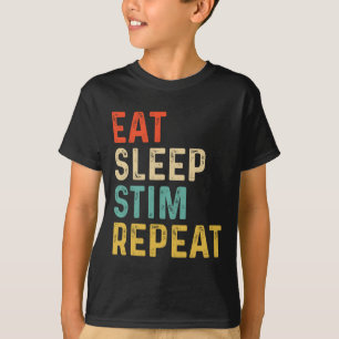 T-shirt Mangez Sleep Stim Répétez Sensibilisation sur l'au