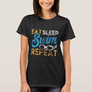 T-shirt Mangez Sleep Swim Répéter Funny Swimmer Giftshirt