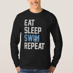T-shirt Mangez Sleep Swim Répéter Swimmer
