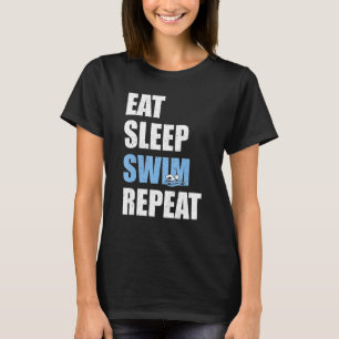 T-shirt Mangez Sleep Swim Répéter Swimmer