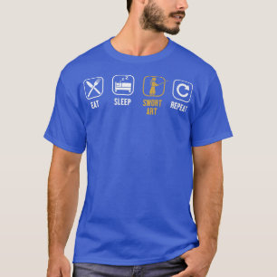 T-shirt Mangez Sleep Sword Art Répéter Kenjusu Kata Shinai