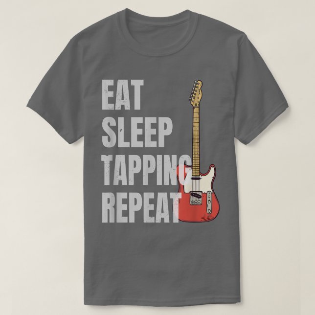 T-shirt Mangez Sleep Tapping Répéter Guitariste Guitare Jo (Design devant)
