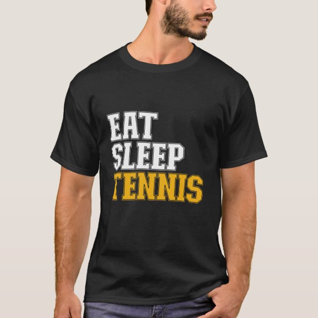 T-shirt Mangez Sleep Tennis Athletic Sports Player (Devant)