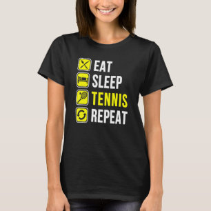 T-shirt Mangez Sleep Tennis Répéter