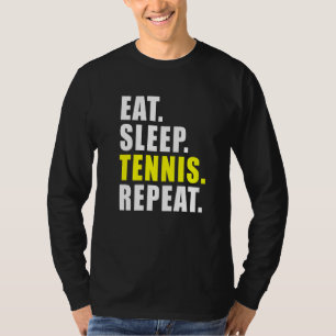 T-shirt Mangez Sleep Tennis Répéter Spor Femmes Hommes Enf