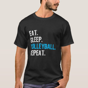 T-shirt Mangez Sleep Volleyball Répéter, Drôle Volleyball