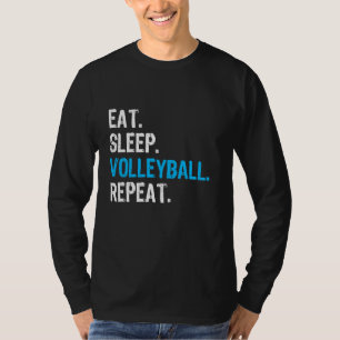 T-shirt Mangez Sleep Volleyball Répéter, Drôle Volleyball 
