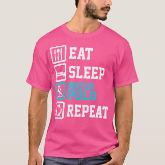 T-shirt Mangez Sleep Water Polo Répéter Funny Water Polo L