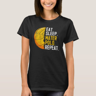 T-shirt Mangez Sleep Water Polo Répéter Natation Sport Hum