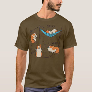 T-shirt Mangez Sleep Wheek Répéter Funny Guinée cycle porc